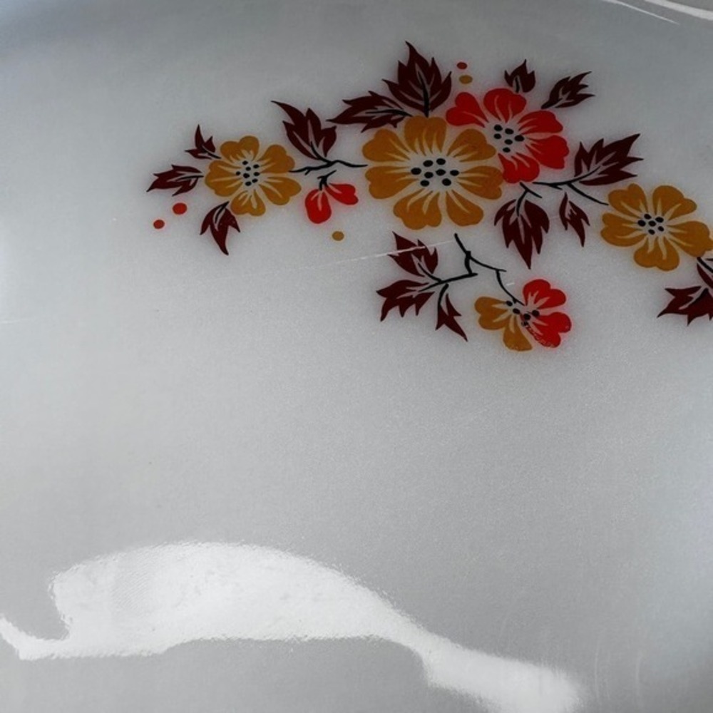 Vintage Blossom Federal Patio FEDERAL Milk Glass Snack Sets Riverdale 2 - Picture 8 of 8